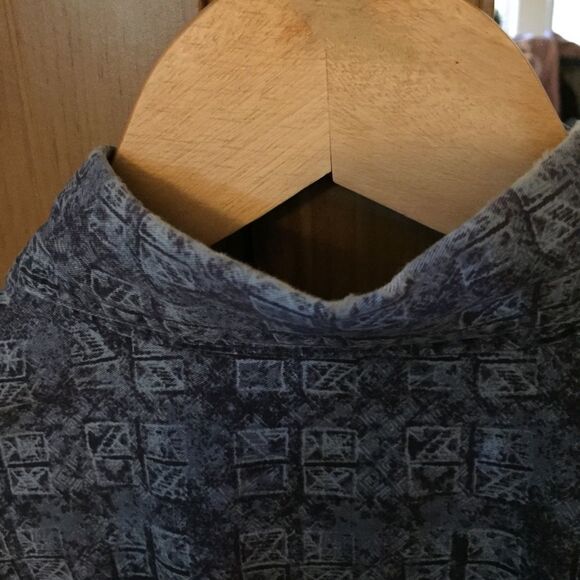 Woolrich Vintage Blue Retro Patterned Button Up - Picture 4 of 7